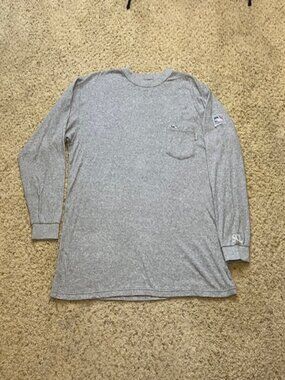 Tyndale Men Gray Fire Resistant 8 Cal HRC 2 Long Sleeve Shirt Size XLarge XL EUC